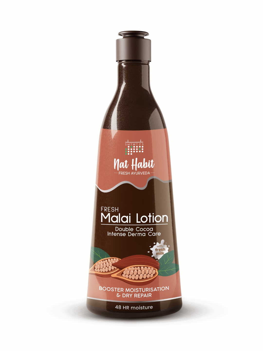 

Nat Habit Fresh Malai Lotion Double Cocoa Intense Derma Care - 250g, Brown