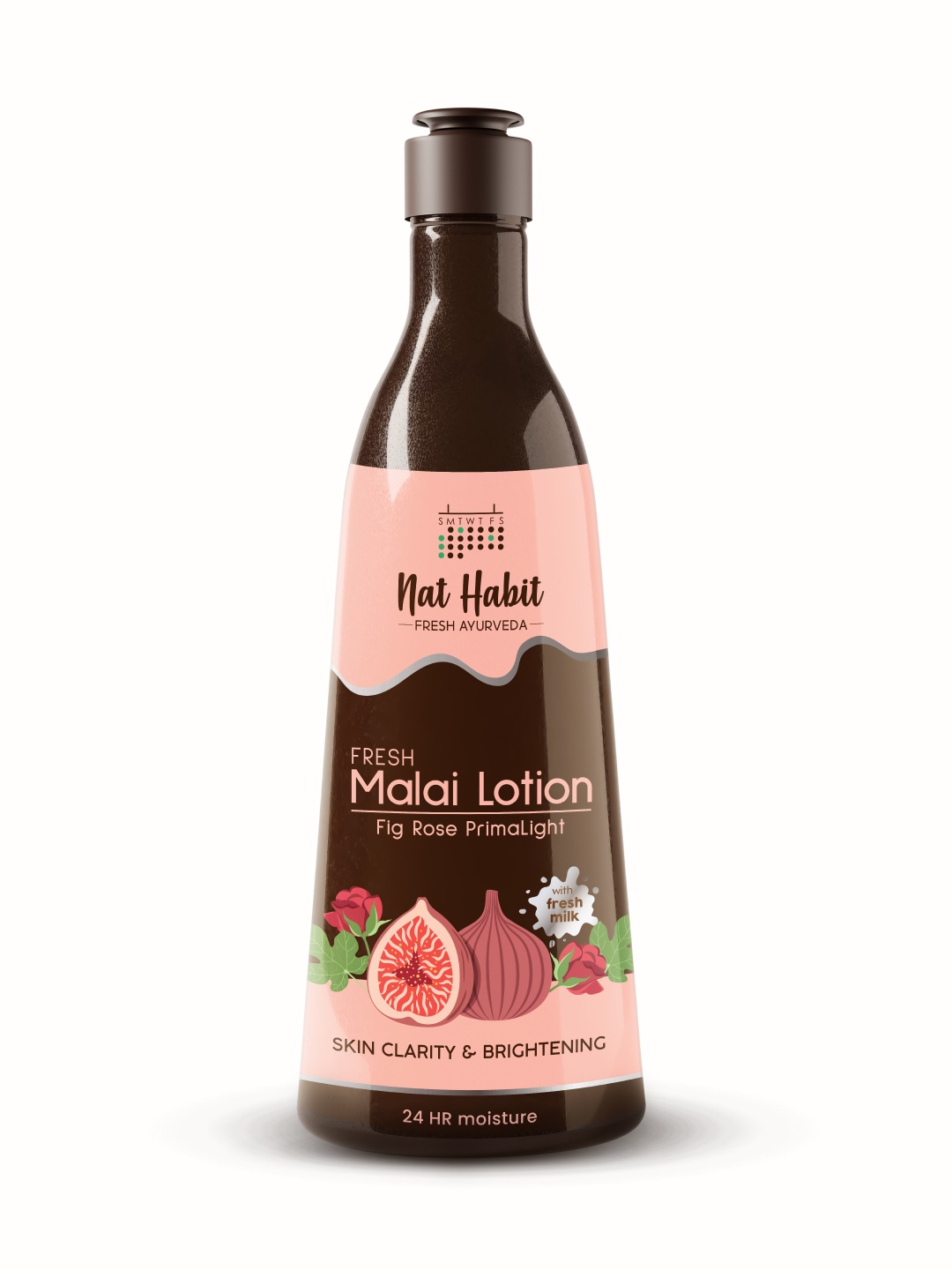 

Nat Habit Fig Rose Prima Light Body Lotion for Skin Brightening & 24HR Moisture - 250ml, Pink