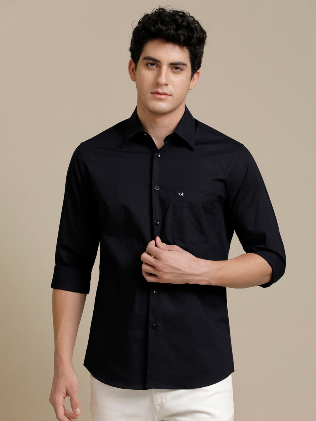 

Aldeno Comfort Fit Casual Pure Cotton Shirt, Navy blue