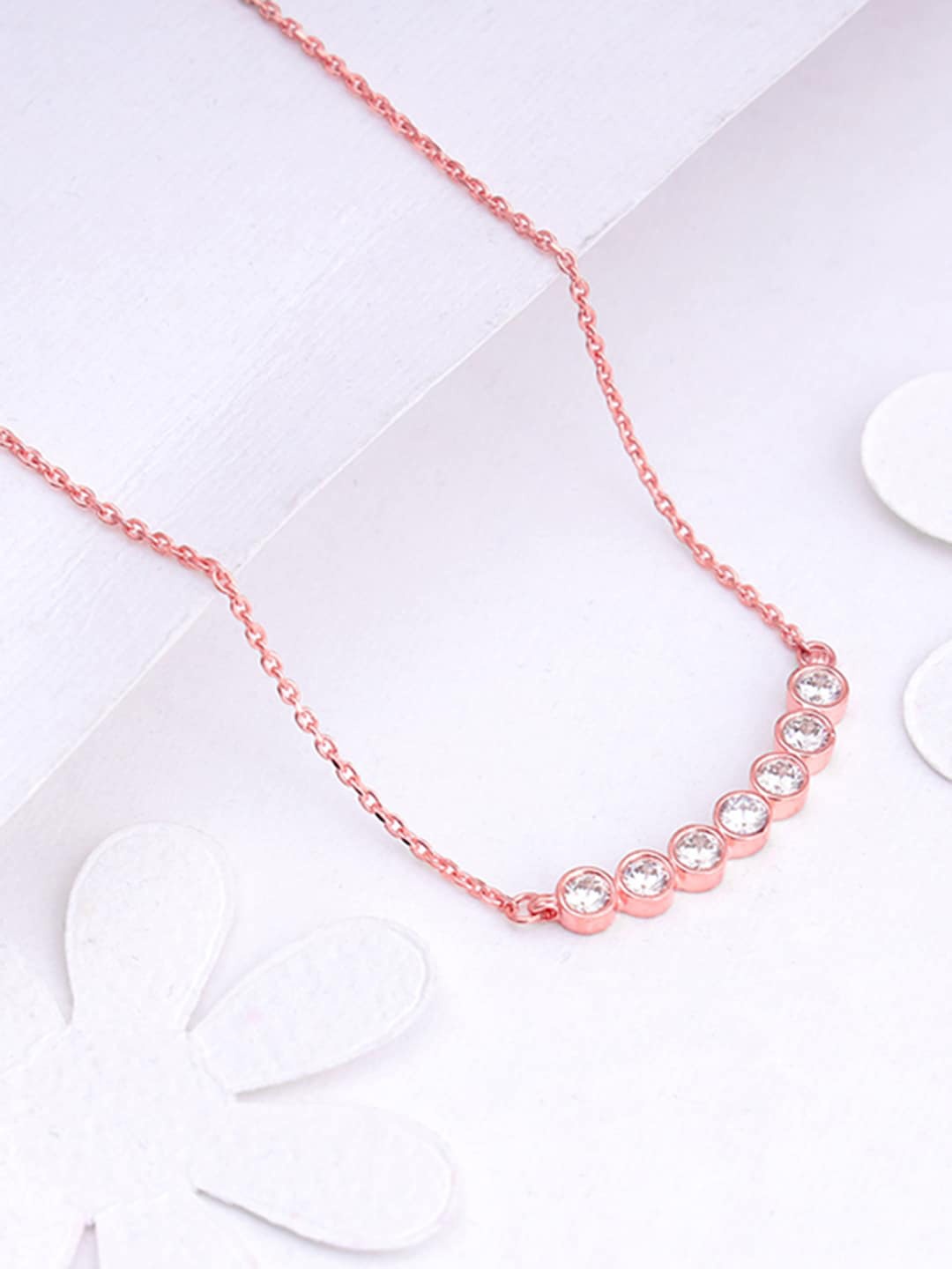 

GIVA 925 Silver Rose Gold Sweet Love Necklace