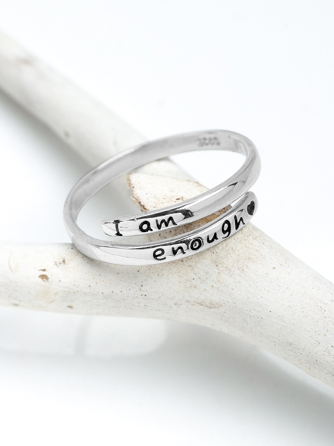 

GIVA 925 Sterling Silver Rhodium-Plated Adjustable Finger Ring