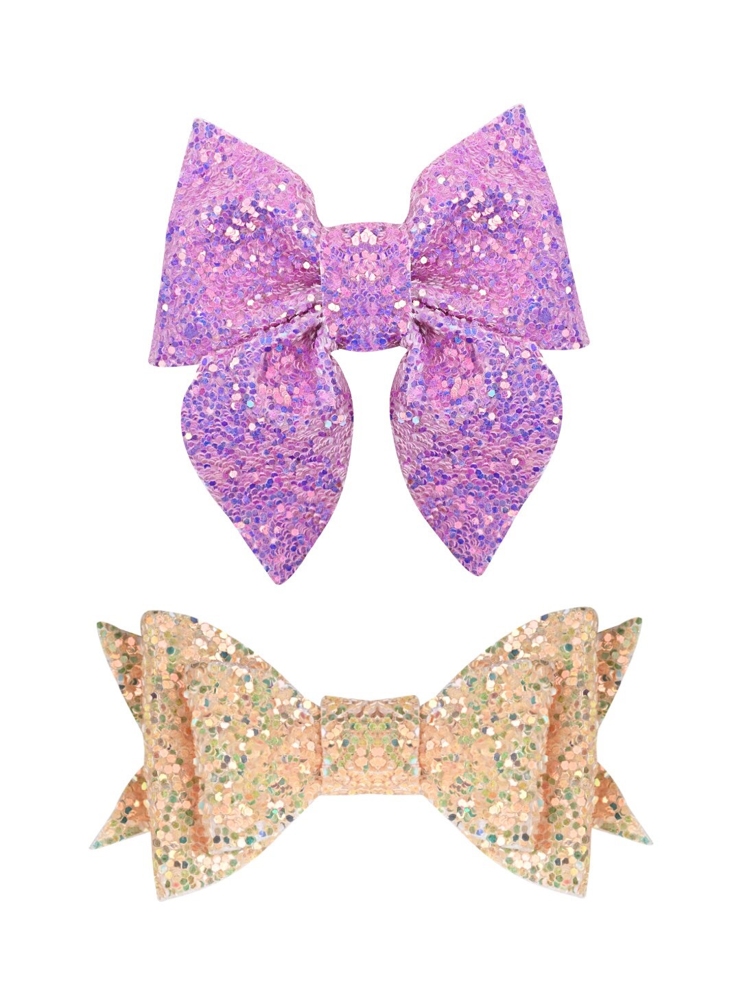 

Aye Candy Girls Set Of 2 Bow Alligator Hair Clips, Purple