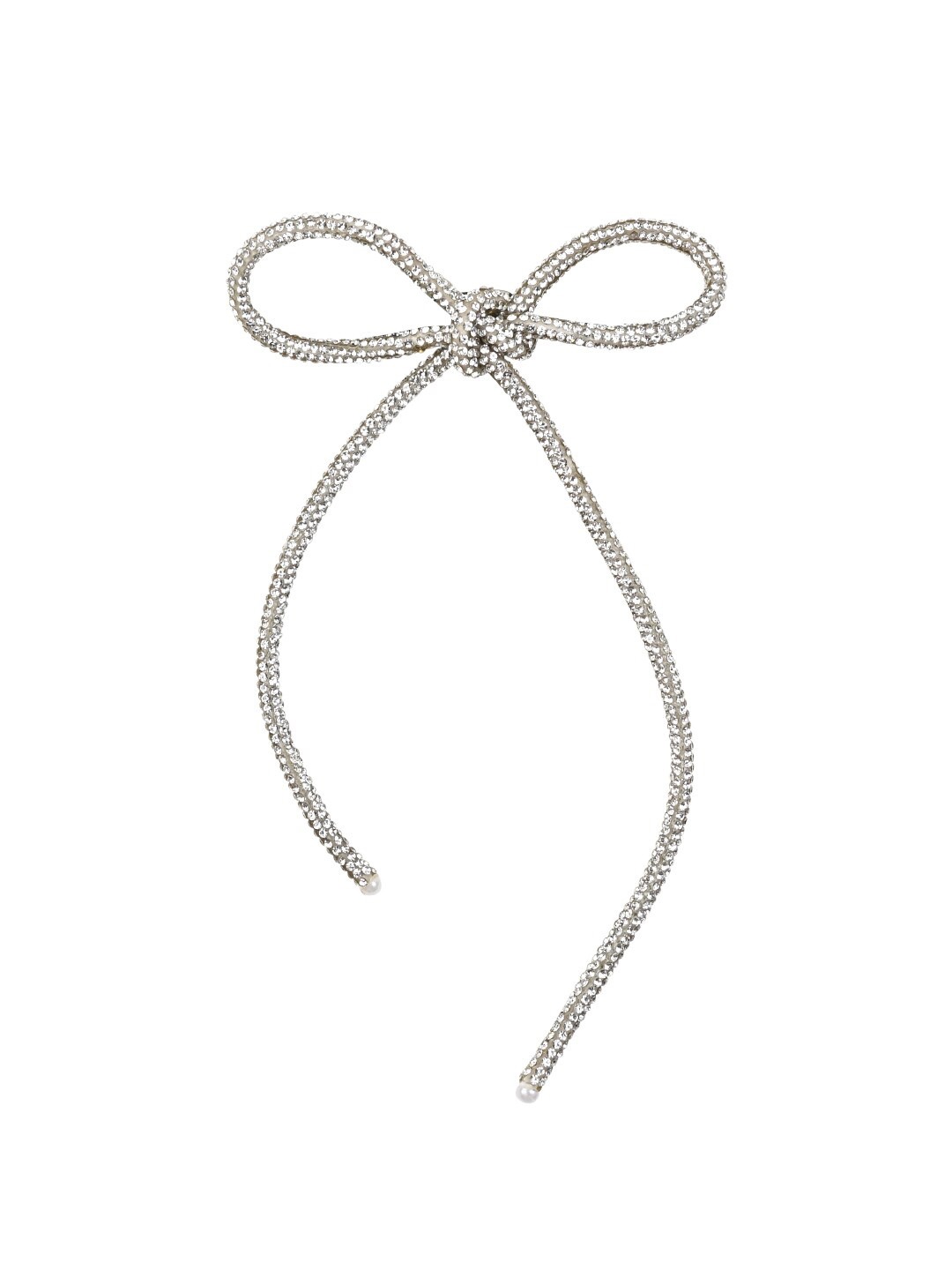 

Aye Candy Girls Embellished Bow Alligator Hair Clip, Silver
