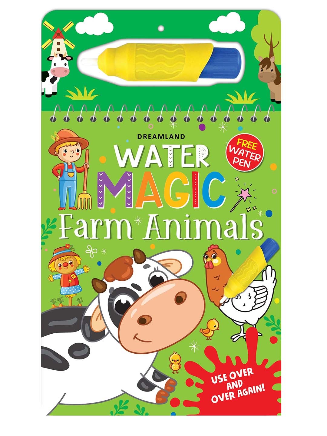 

Dreamland Water Magic Farm Animals Colouring Book, Red