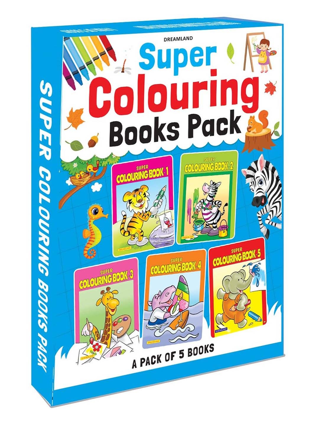 

Dreamland Pack Of 5 Super Colouring Book, Multi