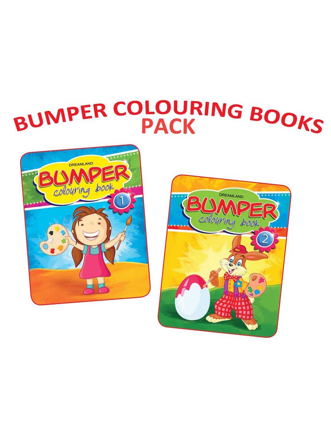 

Dreamland Kids Bumper Colouring Books Pack 1 (2 Titles), Red