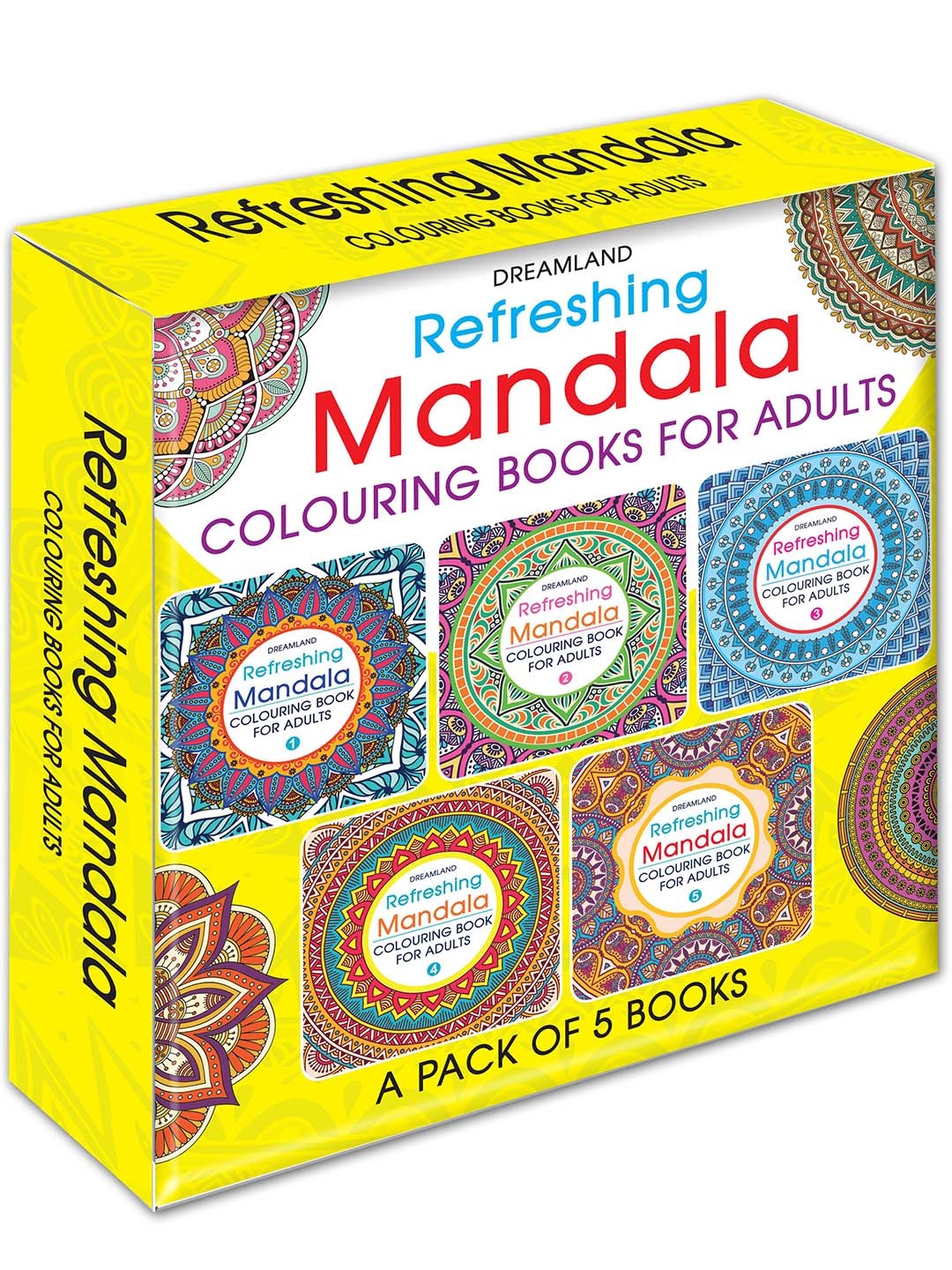 

Dreamland Set Of 5 Mandala Colouring Book, Multi