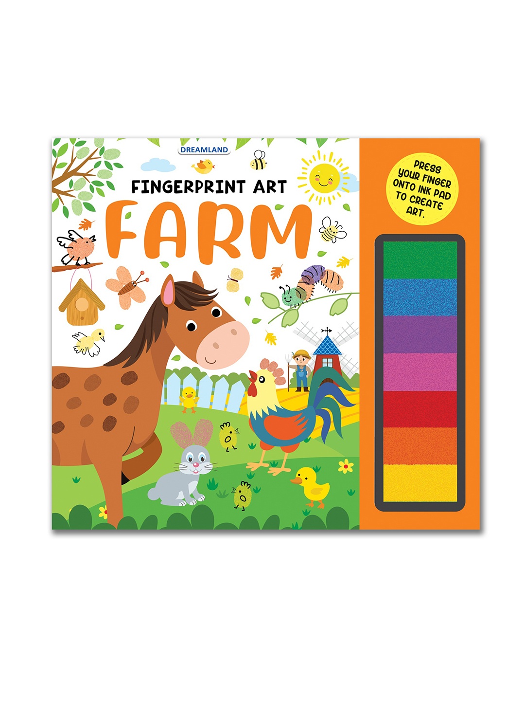 

Dreamland Kids Fingerprint Art Colouring Book, Red