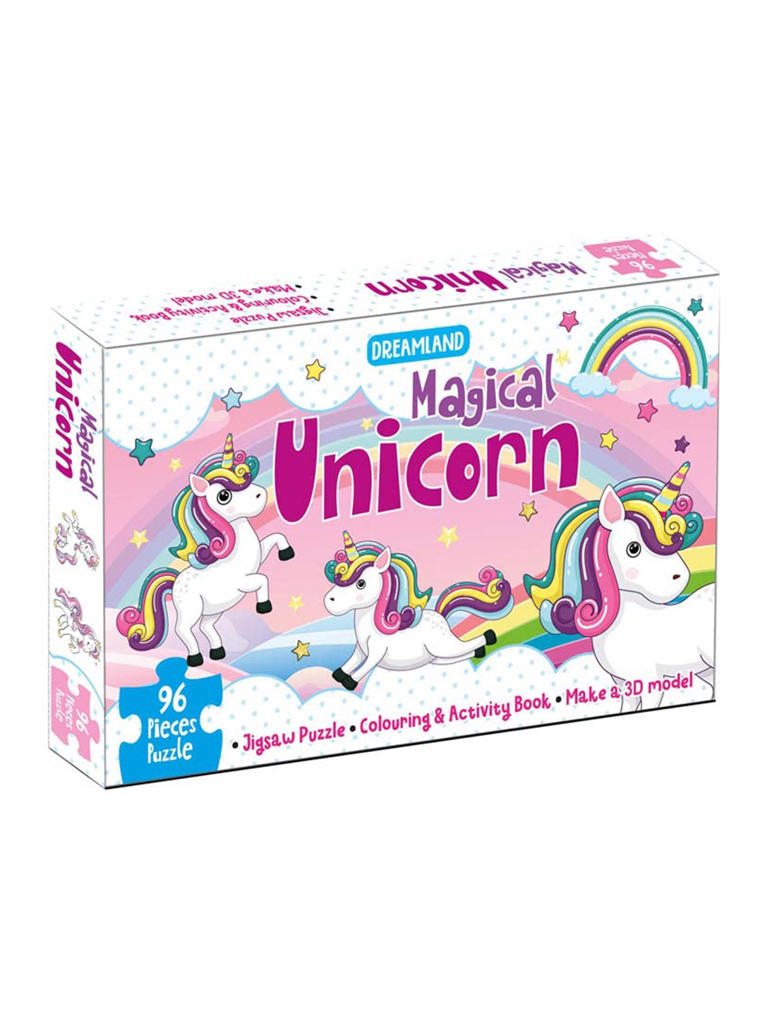 

Dreamland Magical Unicorn Jigsaw Colouring Book, Blue
