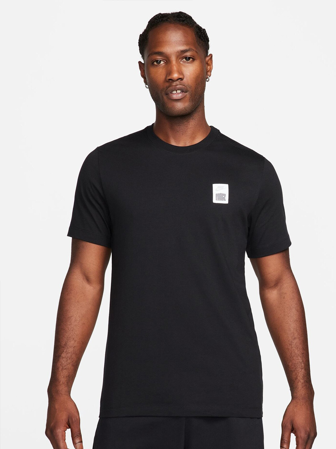 

Nike Printed Round Neck Basketball T-Shirt, Black