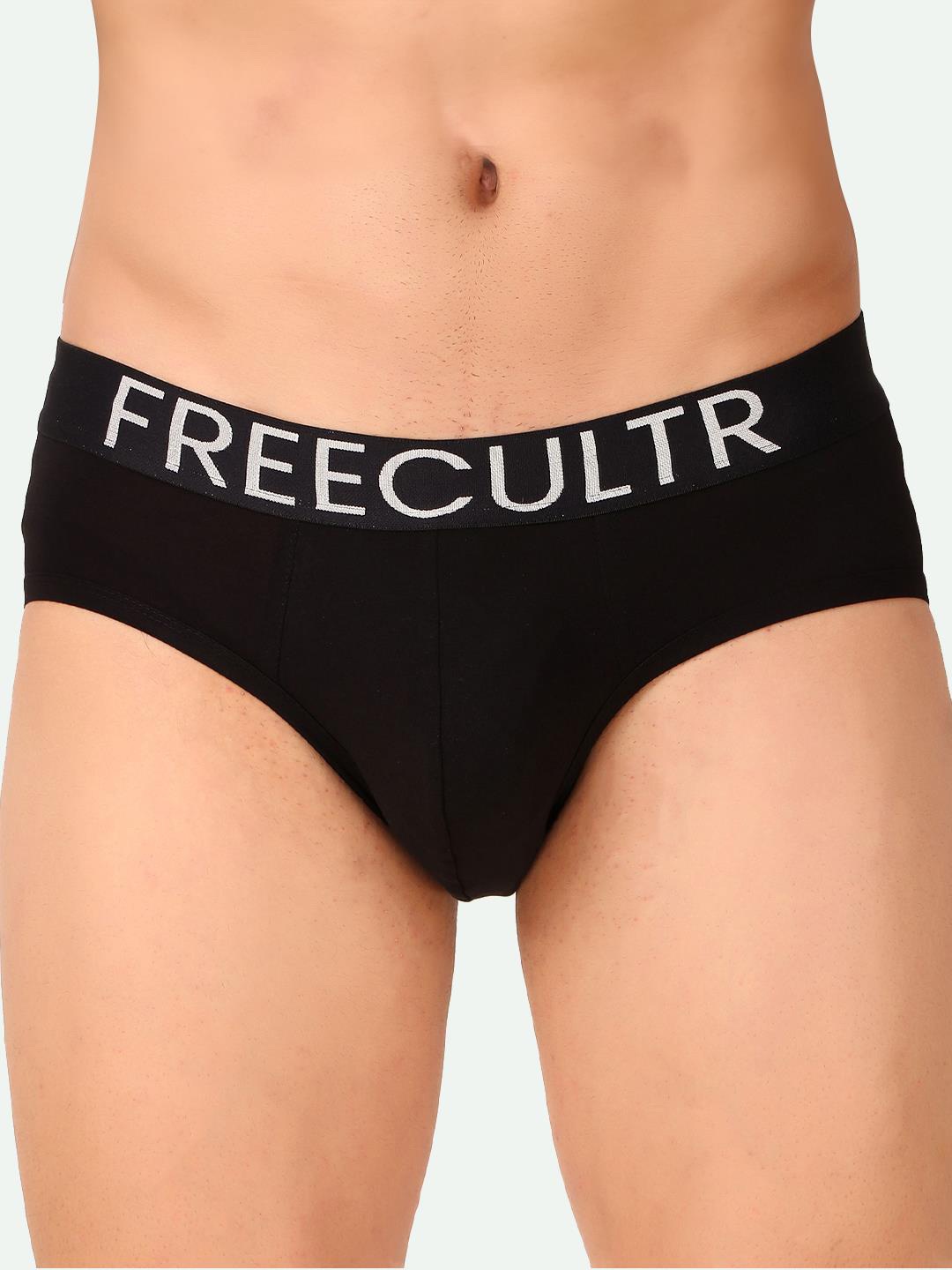 

FREECULTR Snug Fit Organic Cotton Basic Briefs, Black