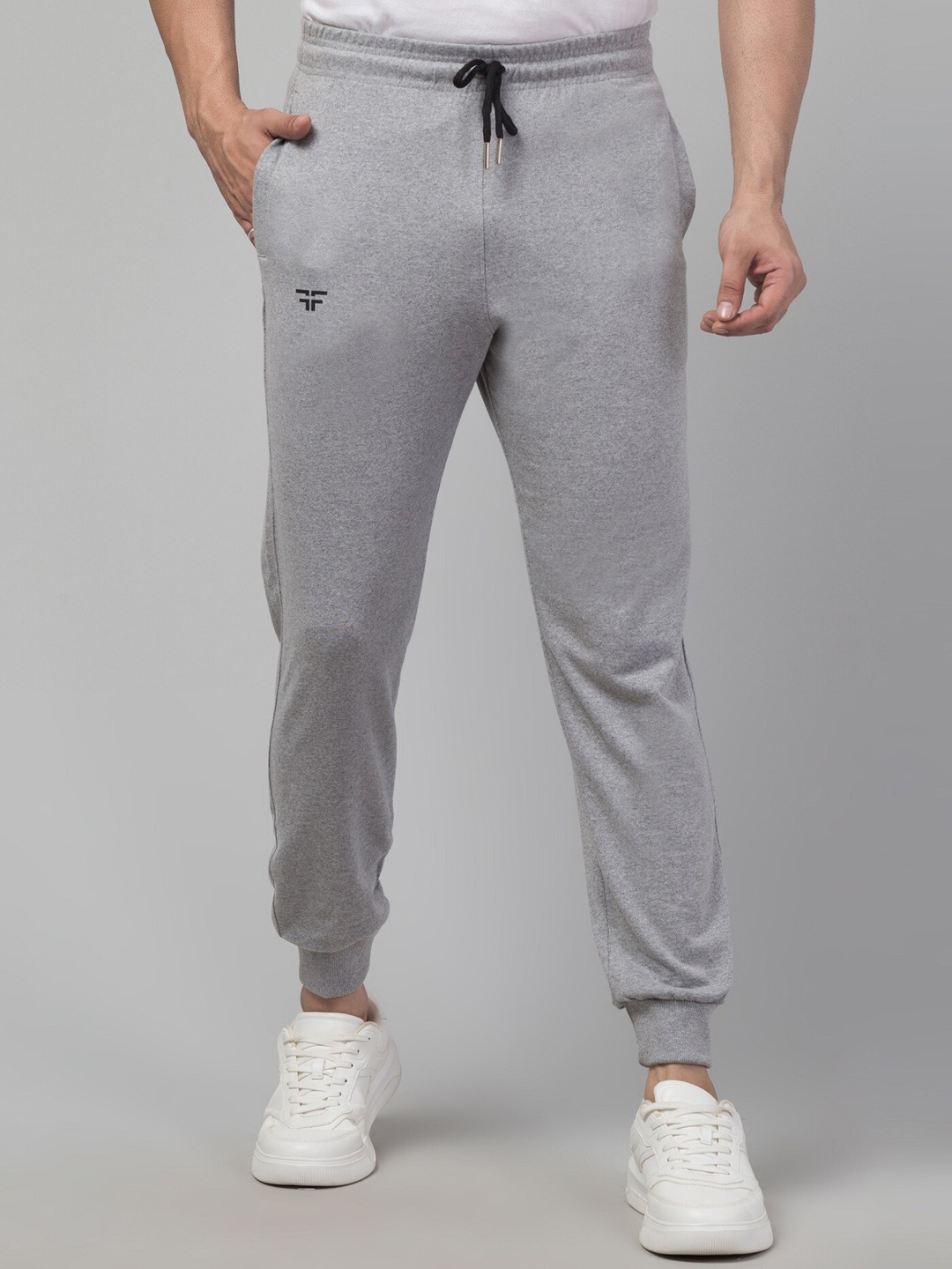 

FFLIRTYGO Men Slim Fit Anti Odour Cotton Sports Joggers, Grey