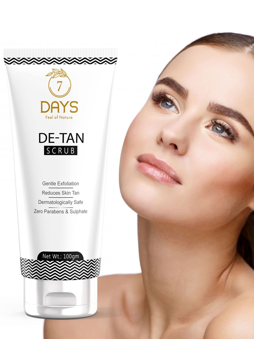 

7 DAYS De-Tan Face Scrub With Vitamin C - 100g, Pink