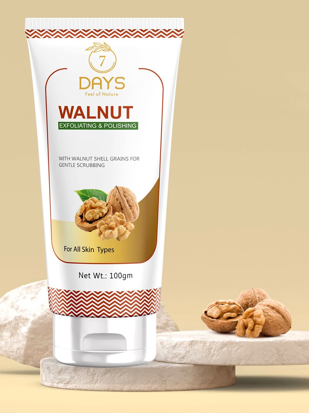 

7 DAYS Feel Of Nature Walnut Face Scrub With Vitamin C - 100g, White