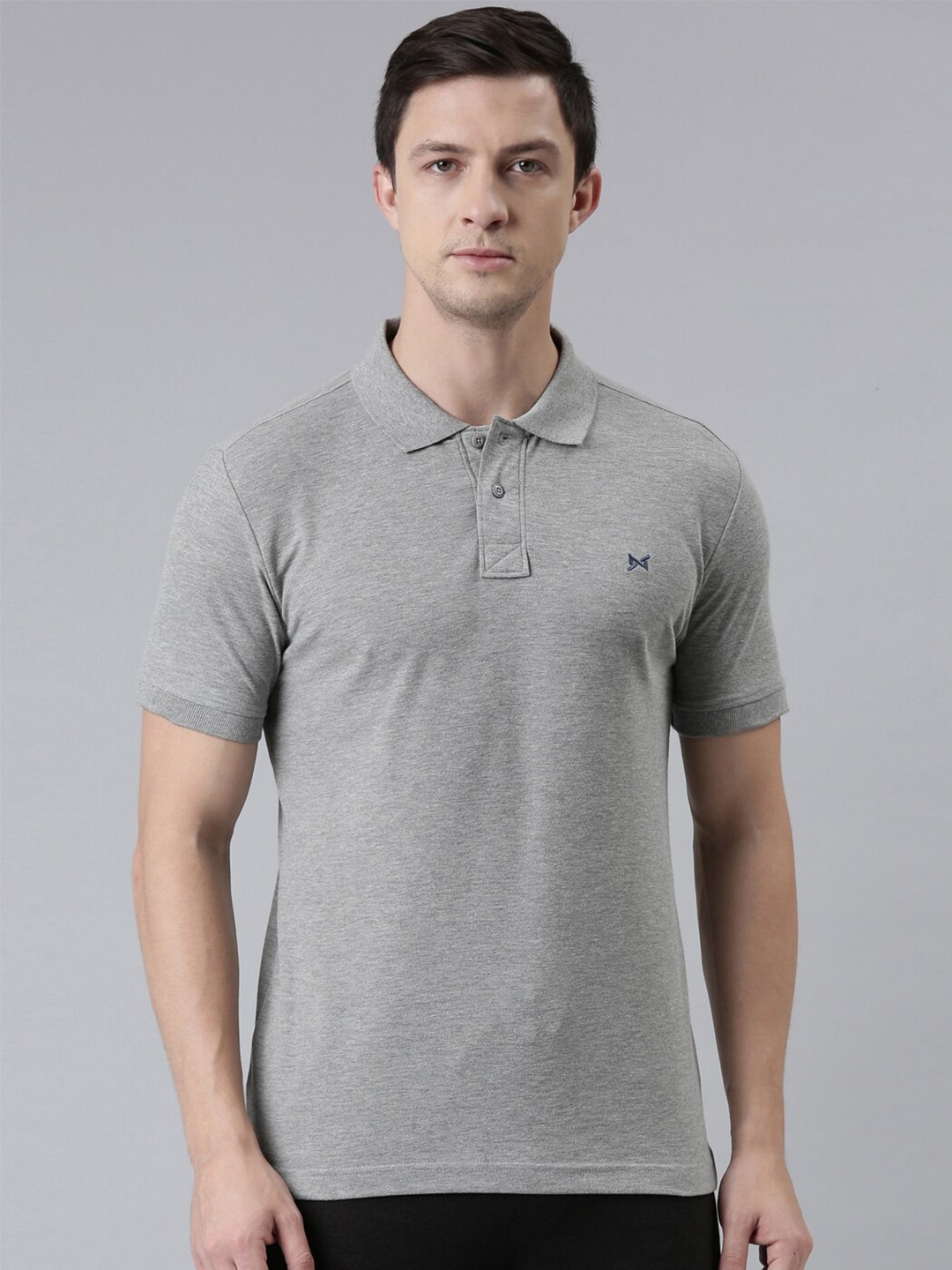 

Force NXT Men Solid Super Combed Cotton Polo T-shirt, Grey