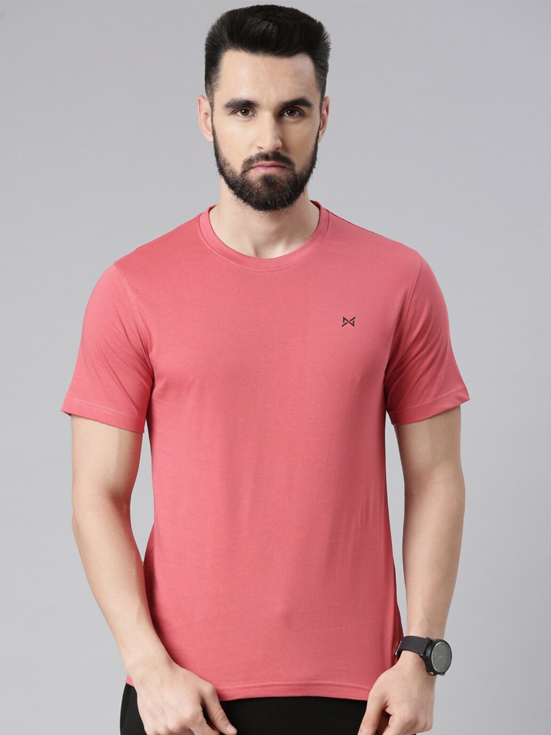 

Force NXT Round Neck Super Combed Cotton T-Shirt, Red