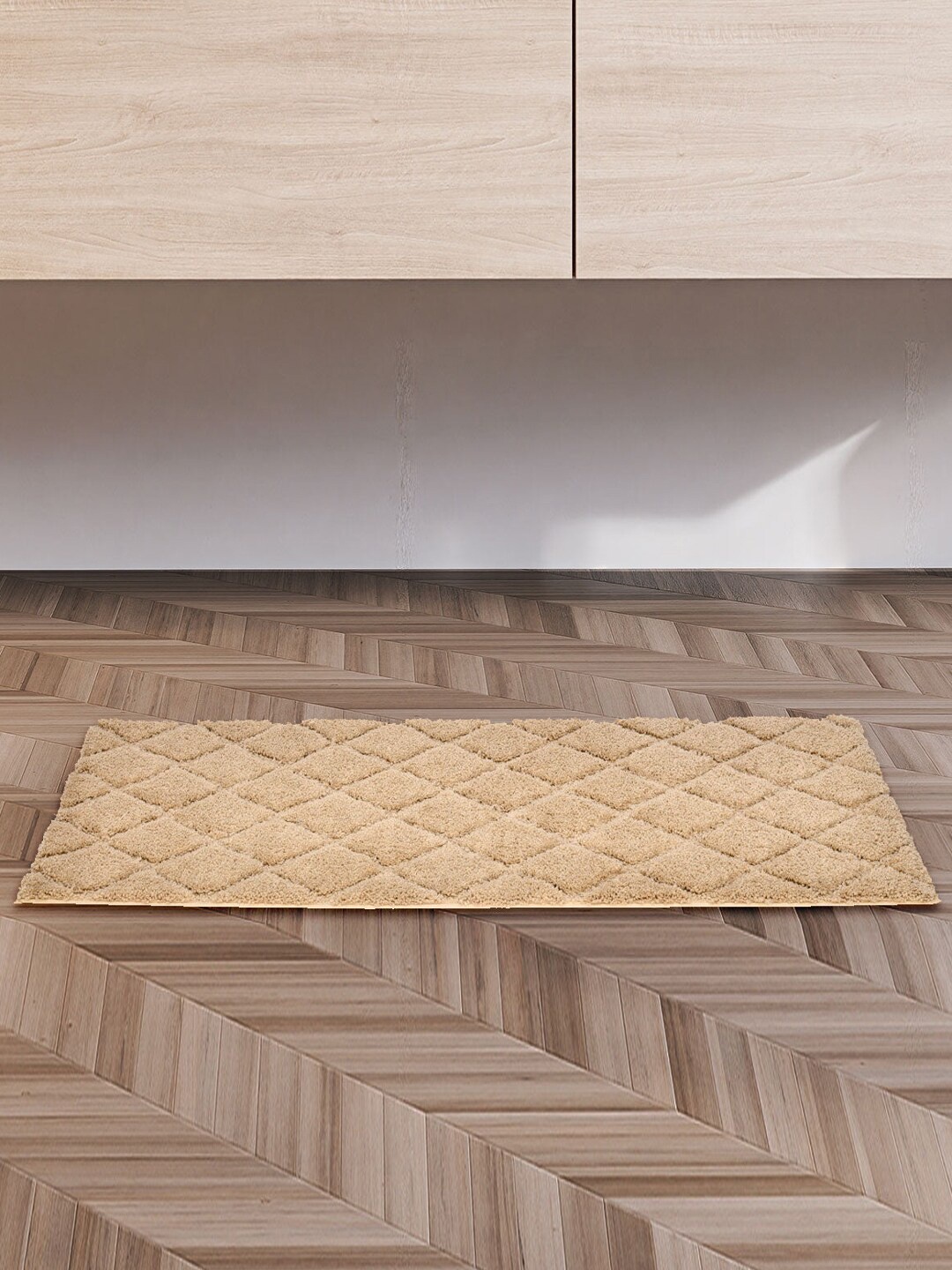 

Athome by Nilkamal Beige Textured Anti-Skid Runner