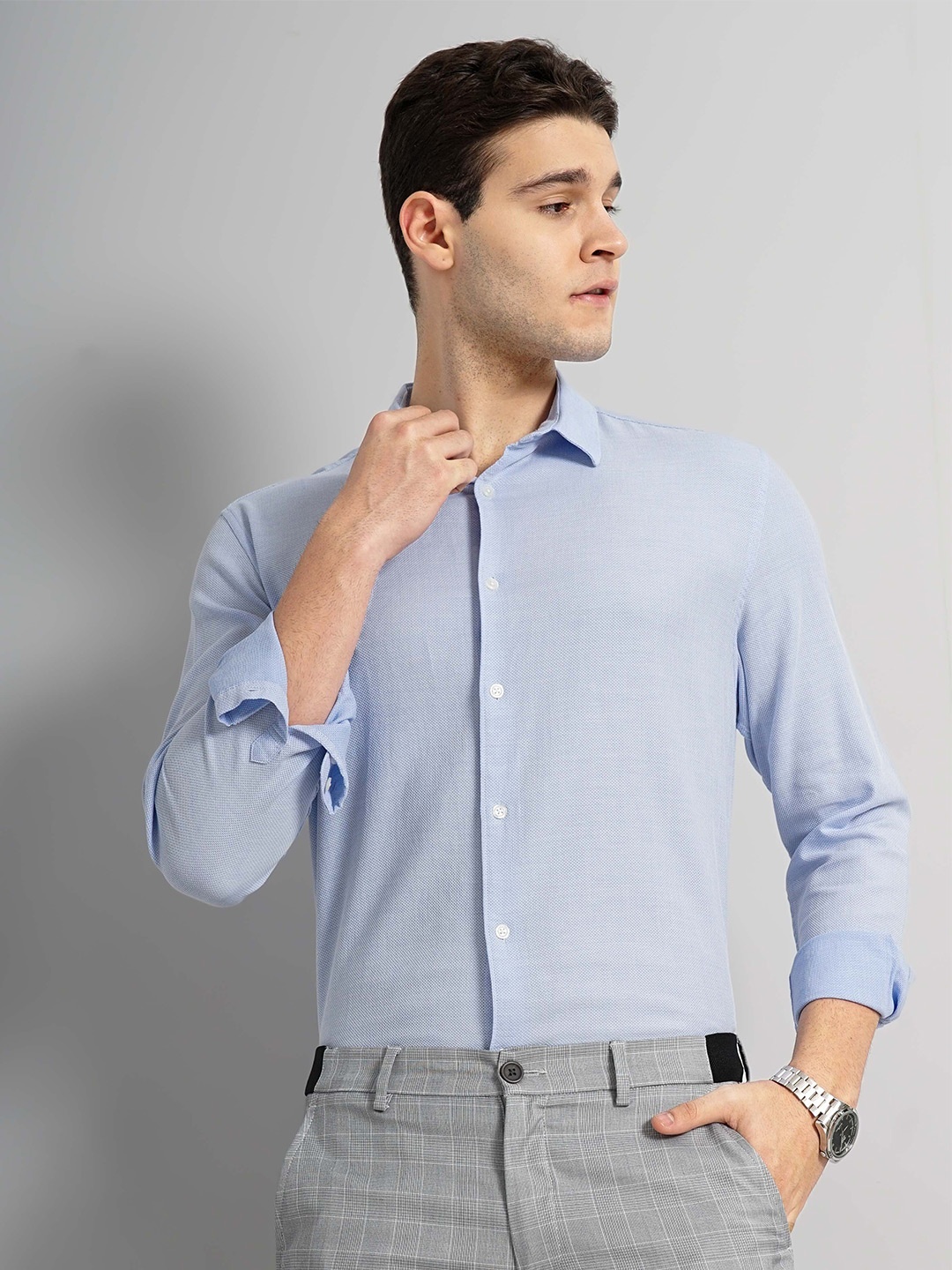 

Celio Classic Regular Fit Cotton Casual Shirt, Blue