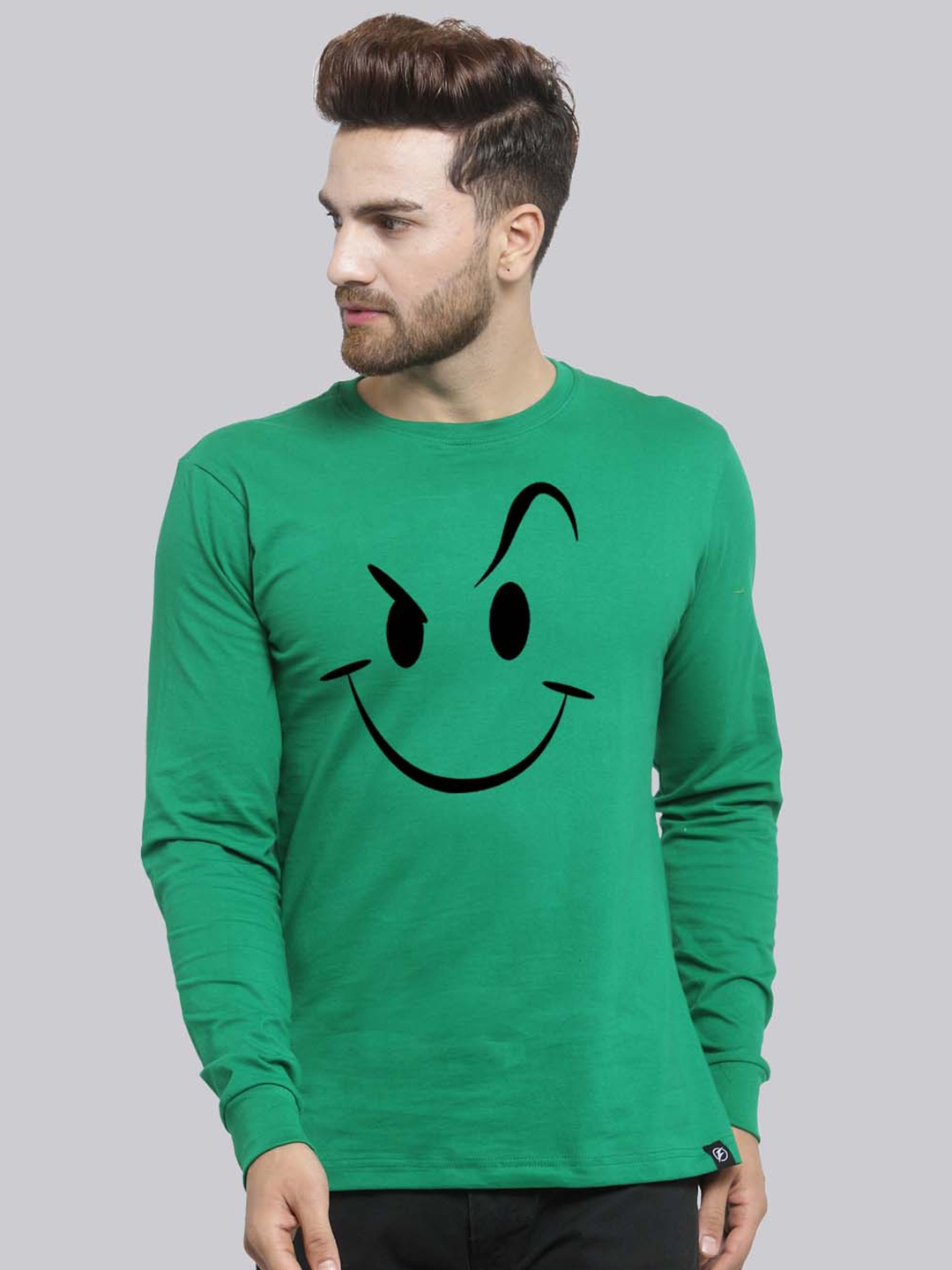 

Friskers Graphic Printed Slim Fit Cotton T-shirt, Green