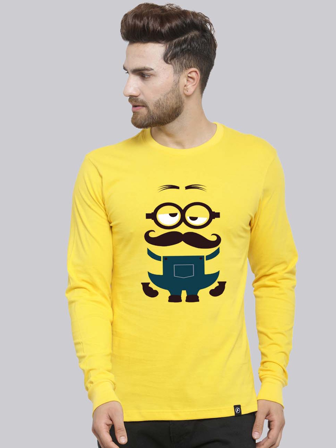 

Friskers Minions Printed Slim Fit Cotton T-shirt, Yellow