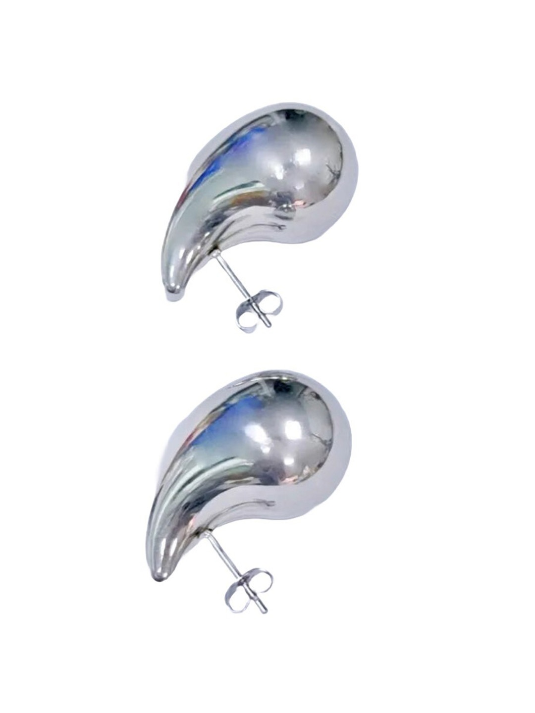 

SALTY Teardrop Shaped Studs Earrings, Silver