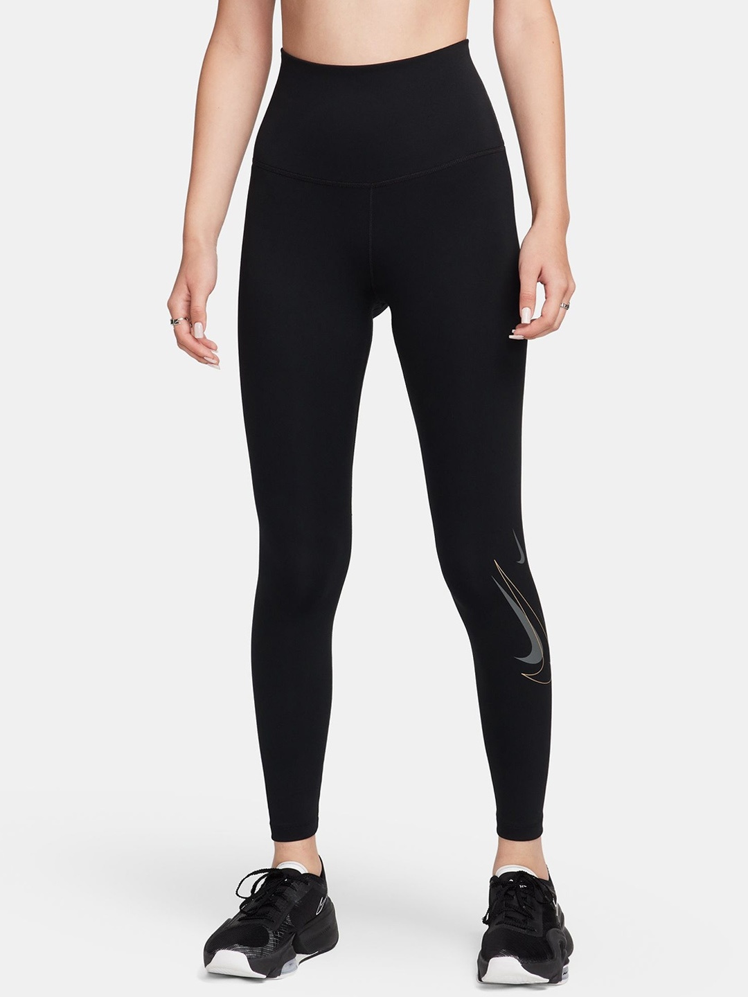 

Nike One Women High-Waisted Slim-Fit Dri-FIT Ankle-Length Gym Tights, Black