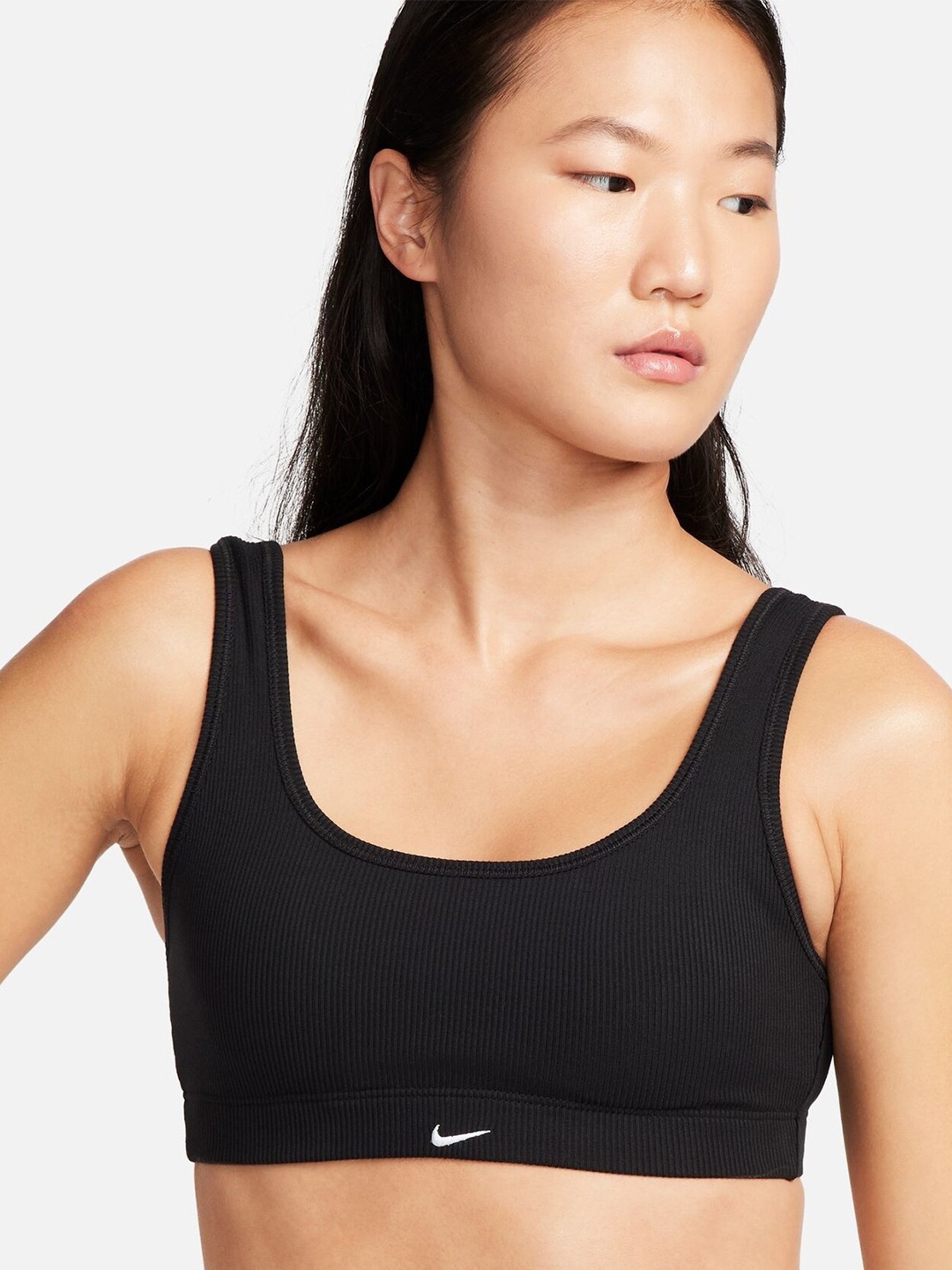 

Nike Alate All U Light-Support Padded Ribbed Sports Workout Bra, Black