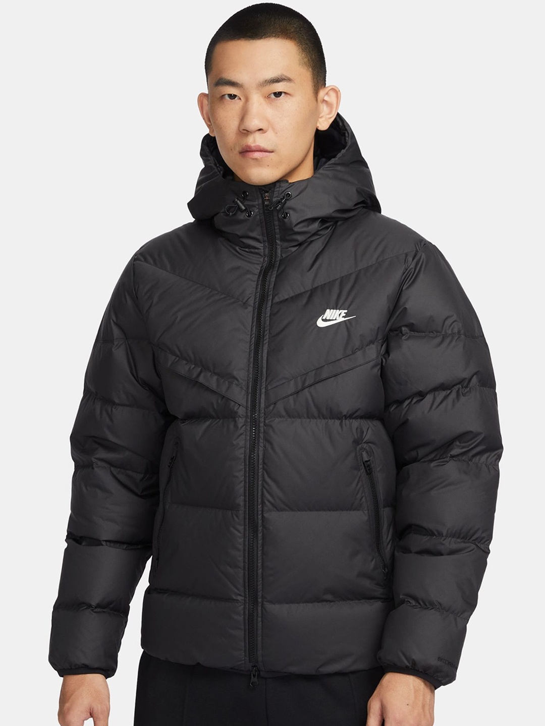 

Nike Storm-Fit Windrunner Hooded Puffer Jacket, Black