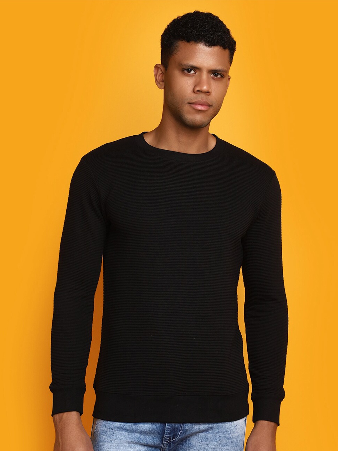 

V-Mart Cotton Pullover Sweatshirt, Black