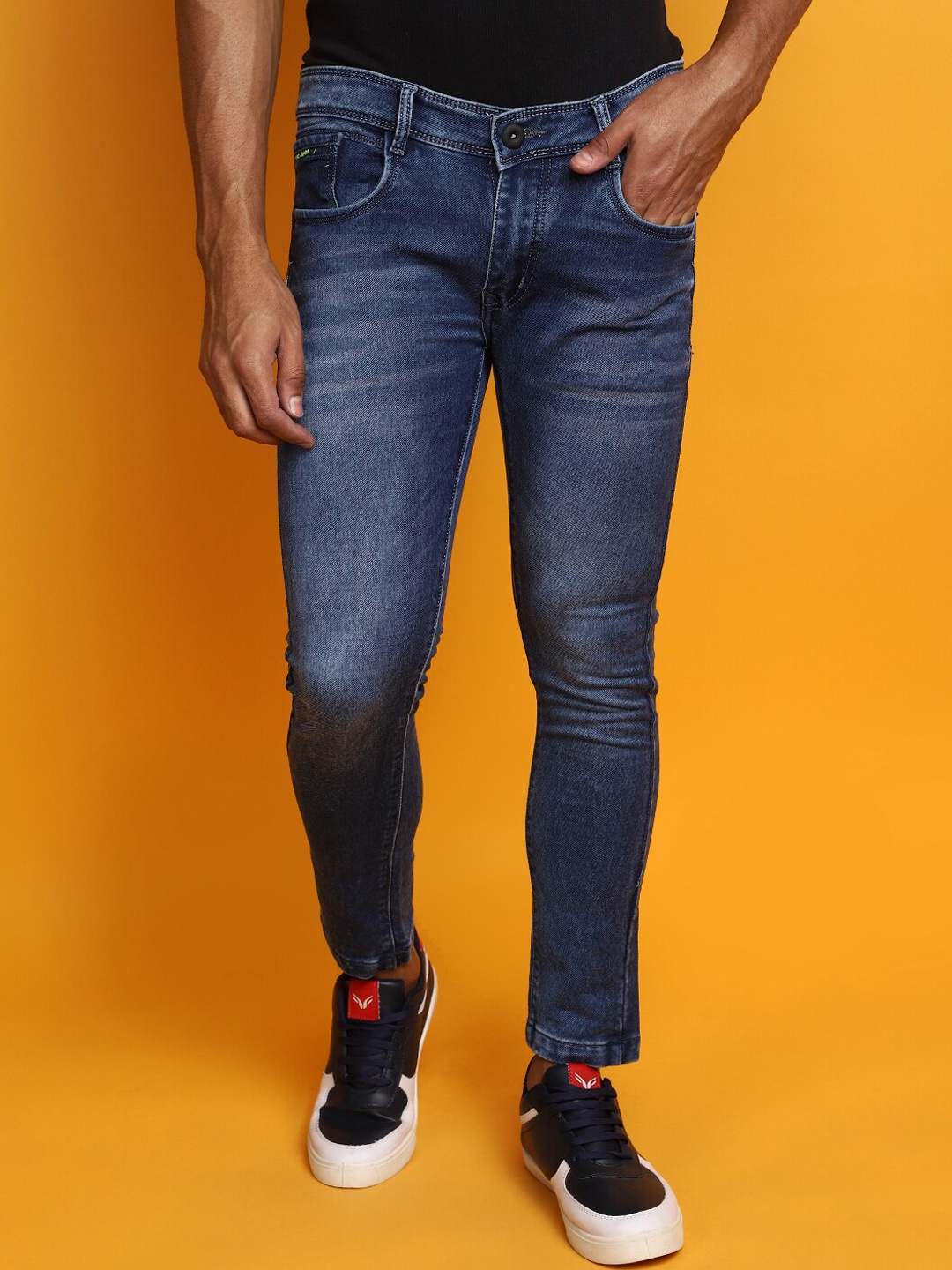 

V-Mart Men Clean Look Cotton Jeans, Blue