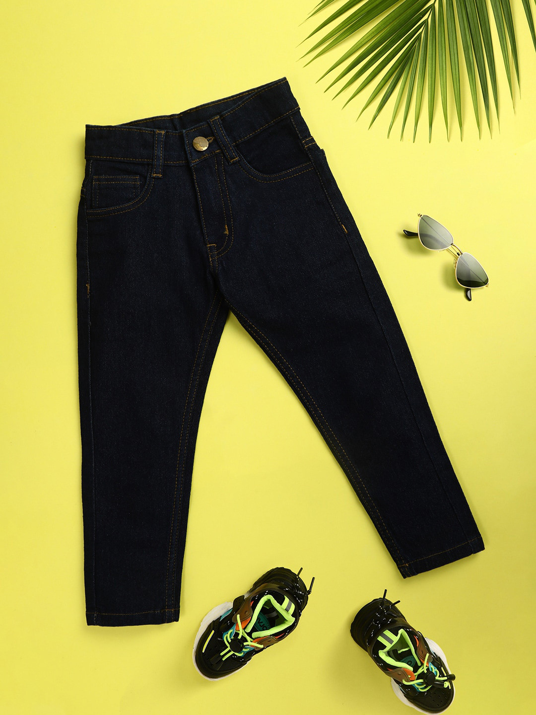 

V-Mart Boys Mid Rise Clean Look Cotton Jeans, Blue