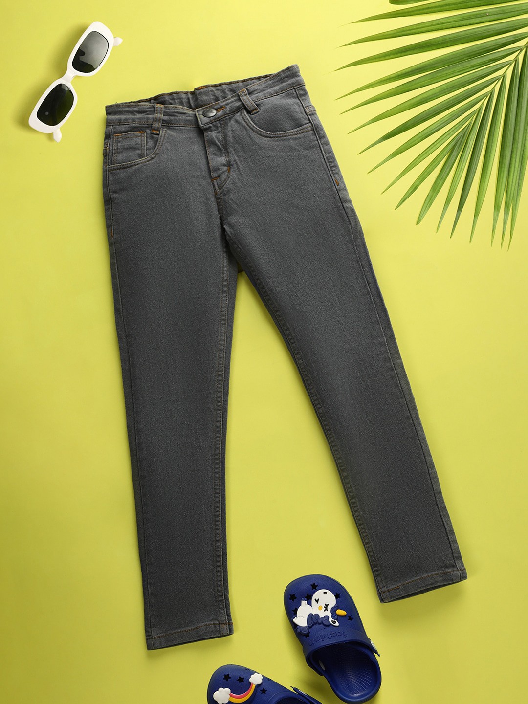 

V-Mart Boys Cotton Clean Look Jeans, Grey