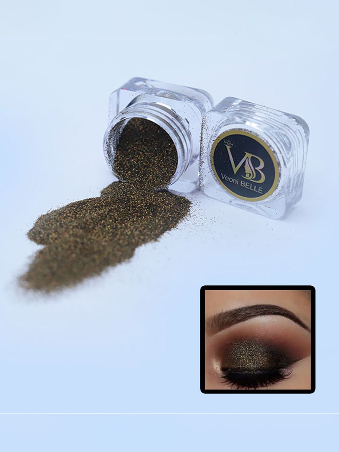 

Veoni BELLE HD Glitter Holographic Eyeshadow - 5g - Antique Gold, Camel brown