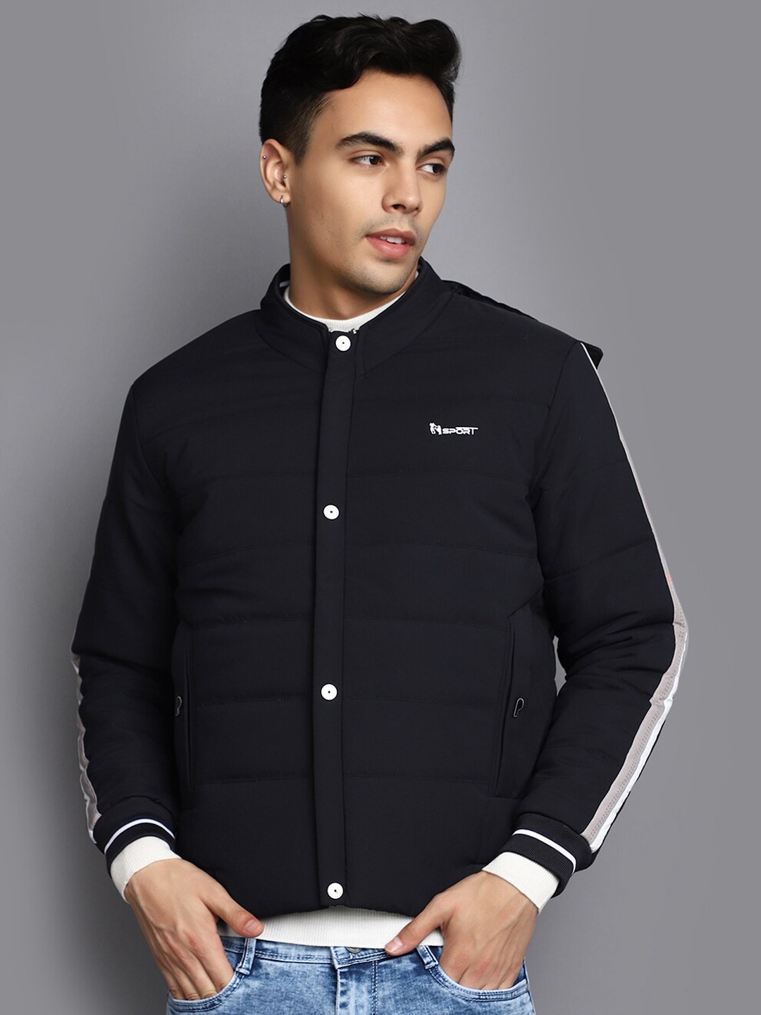 

V-Mart Lightweight Hooded Padded Jacket, Blue