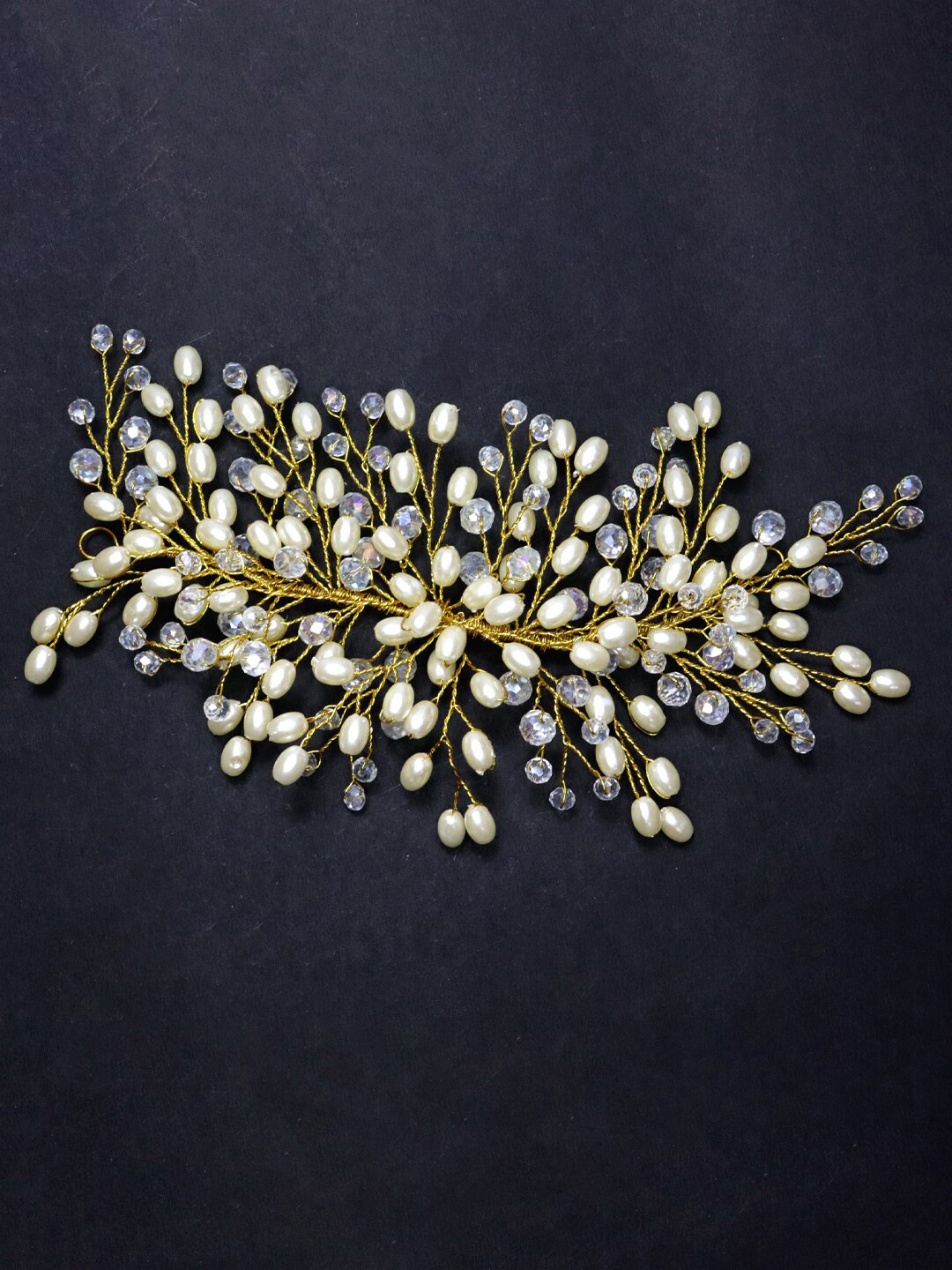 

VAGHBHATT Embellished Veni Hair Accessory, Gold