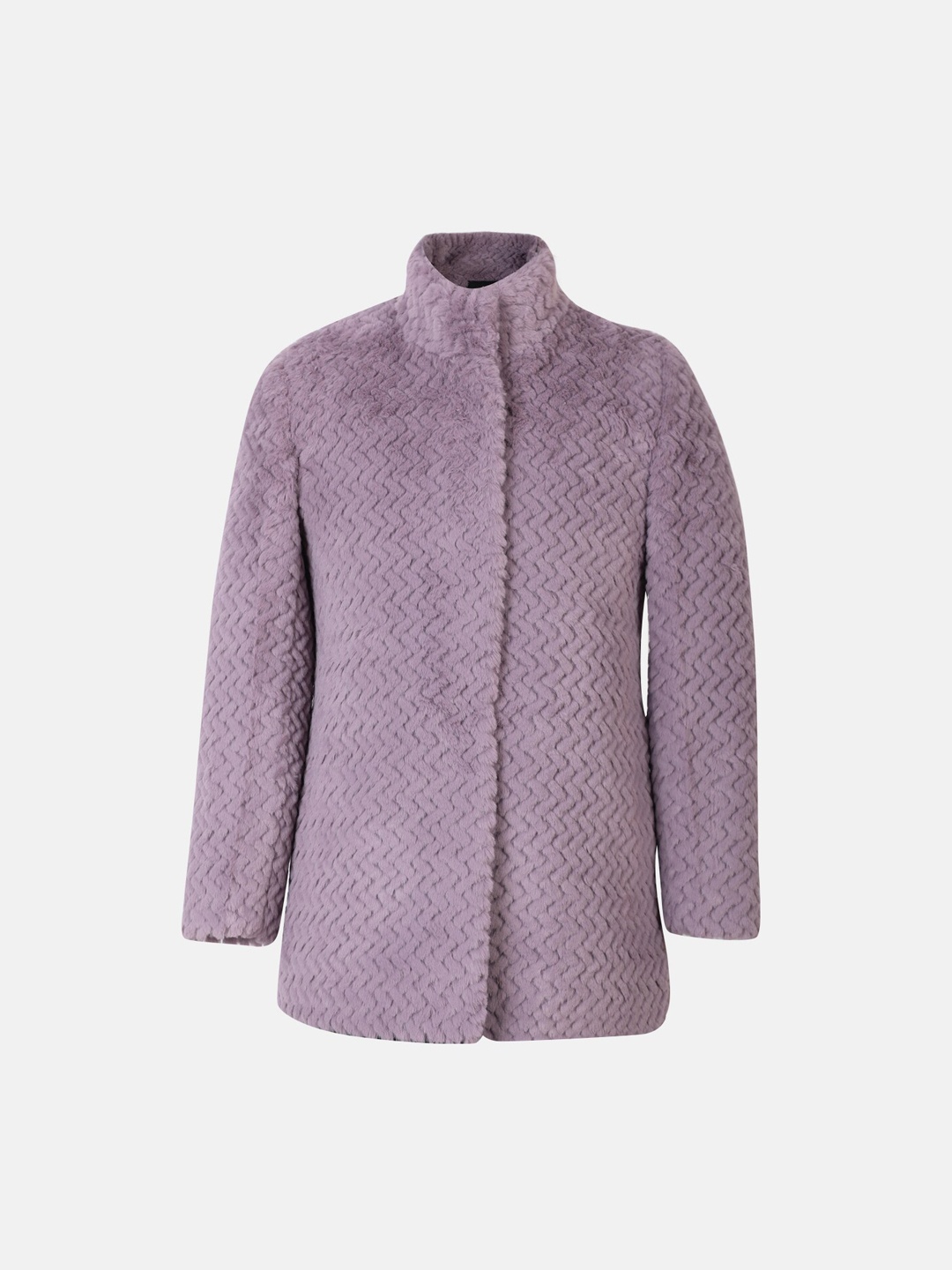 

CHKOKKO Girls Single-Breasted Faux Fur Overcoat, Mauve