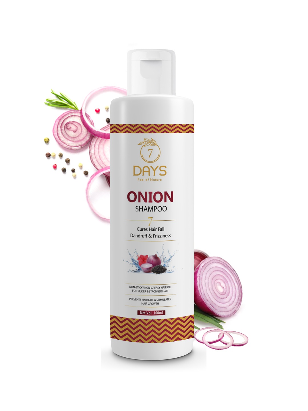 

7 DAYS Onion Shampoo For Hair Fall - 100ml, White