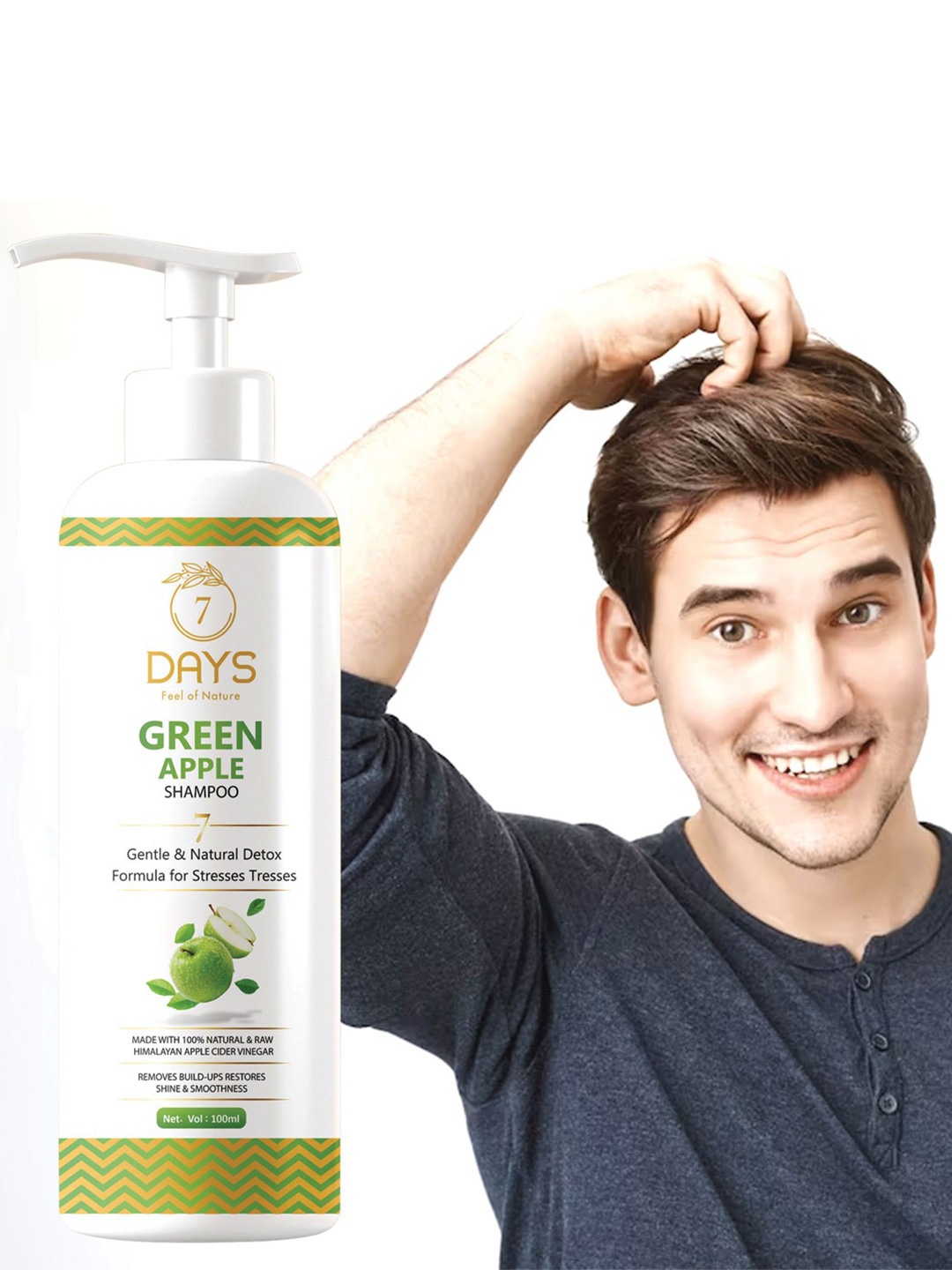 

7 DAYS Green Apple Shampoo For Dandruff - 200ml, White