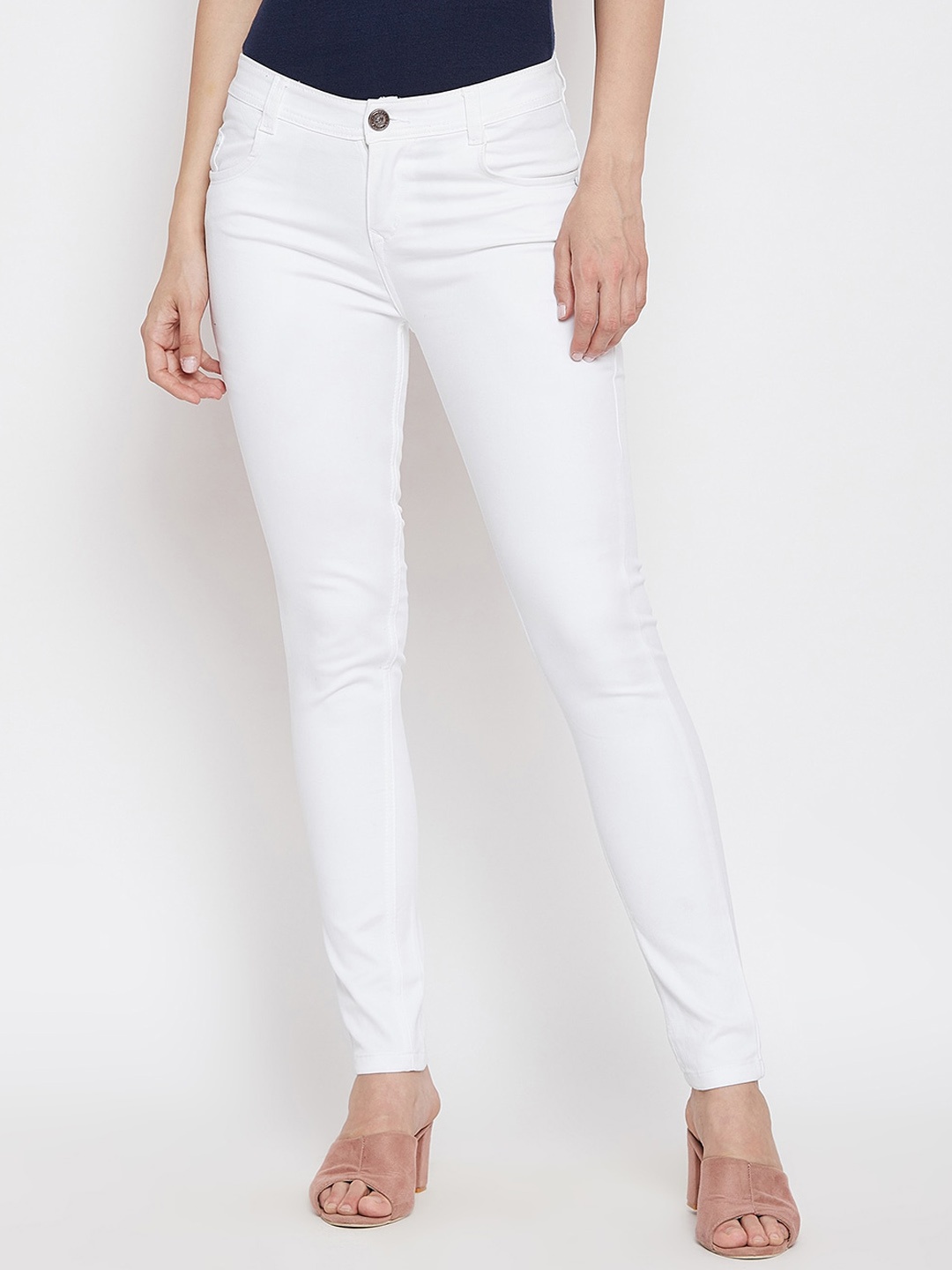 

Nifty Women Skinny Fit Mid-Rise Clean Look Stretchable Jeans, White