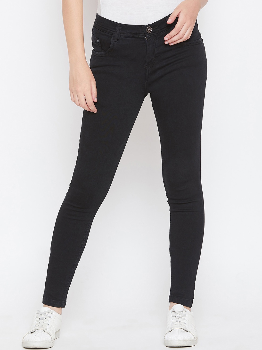 

Nifty Women Skinny Fit Mid Rise Stretchable Denim Jeans, Black