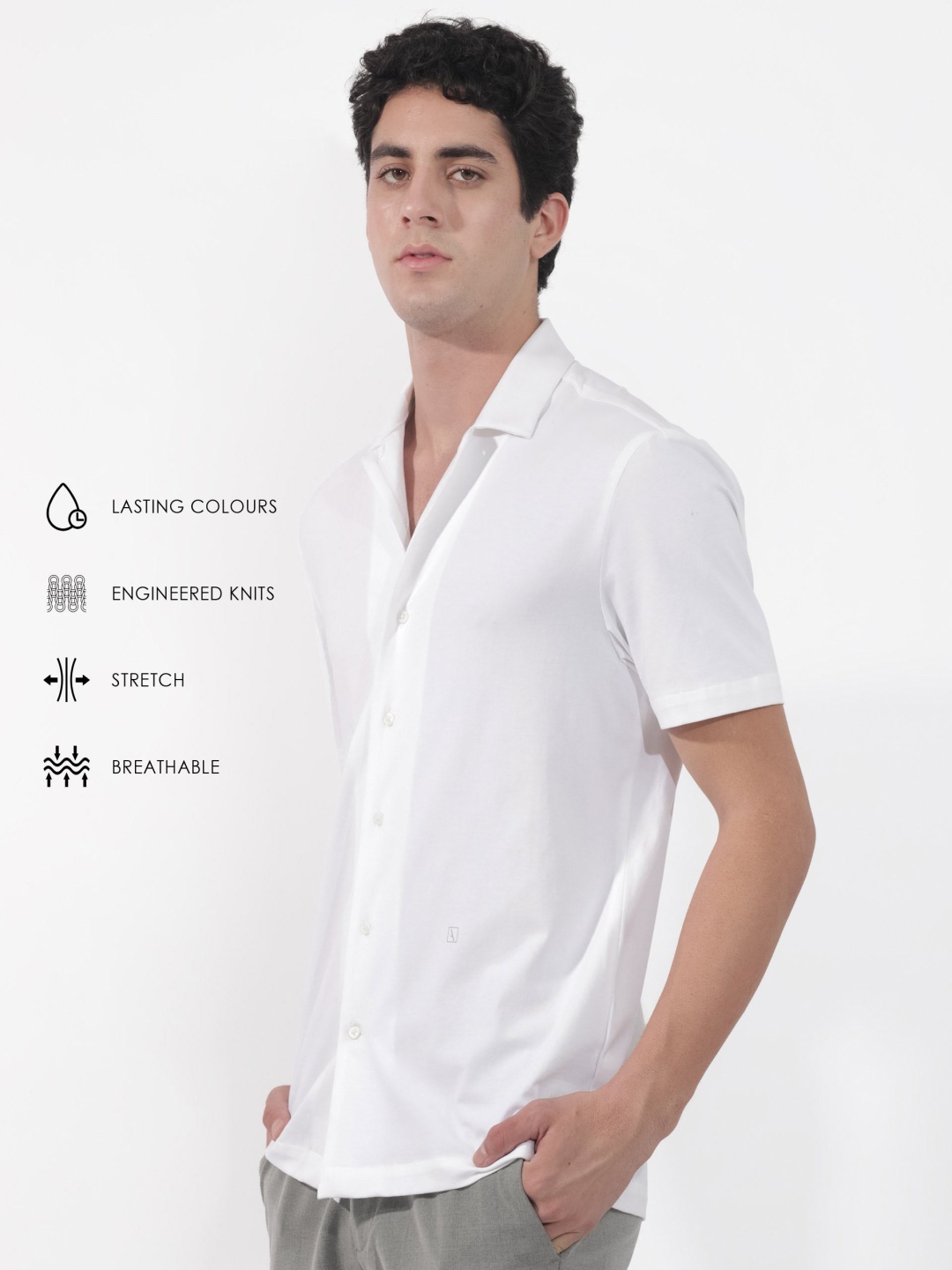 

RARE RABBIT Men Nick Cotton Slim Fit Shirt, Off white