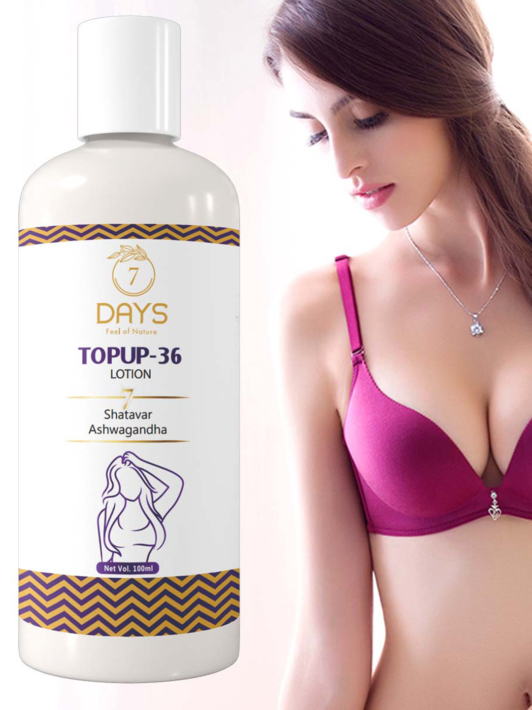 

7 DAYS Women Feel Of NatureTopup 36 Lotion - 100ml, White