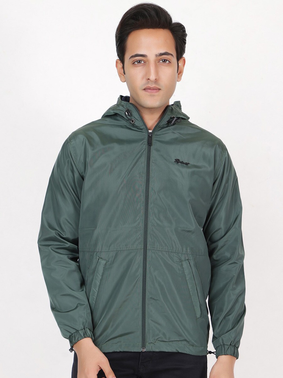

Spirit Hooded Lightweight Sporty Jacket, Olive