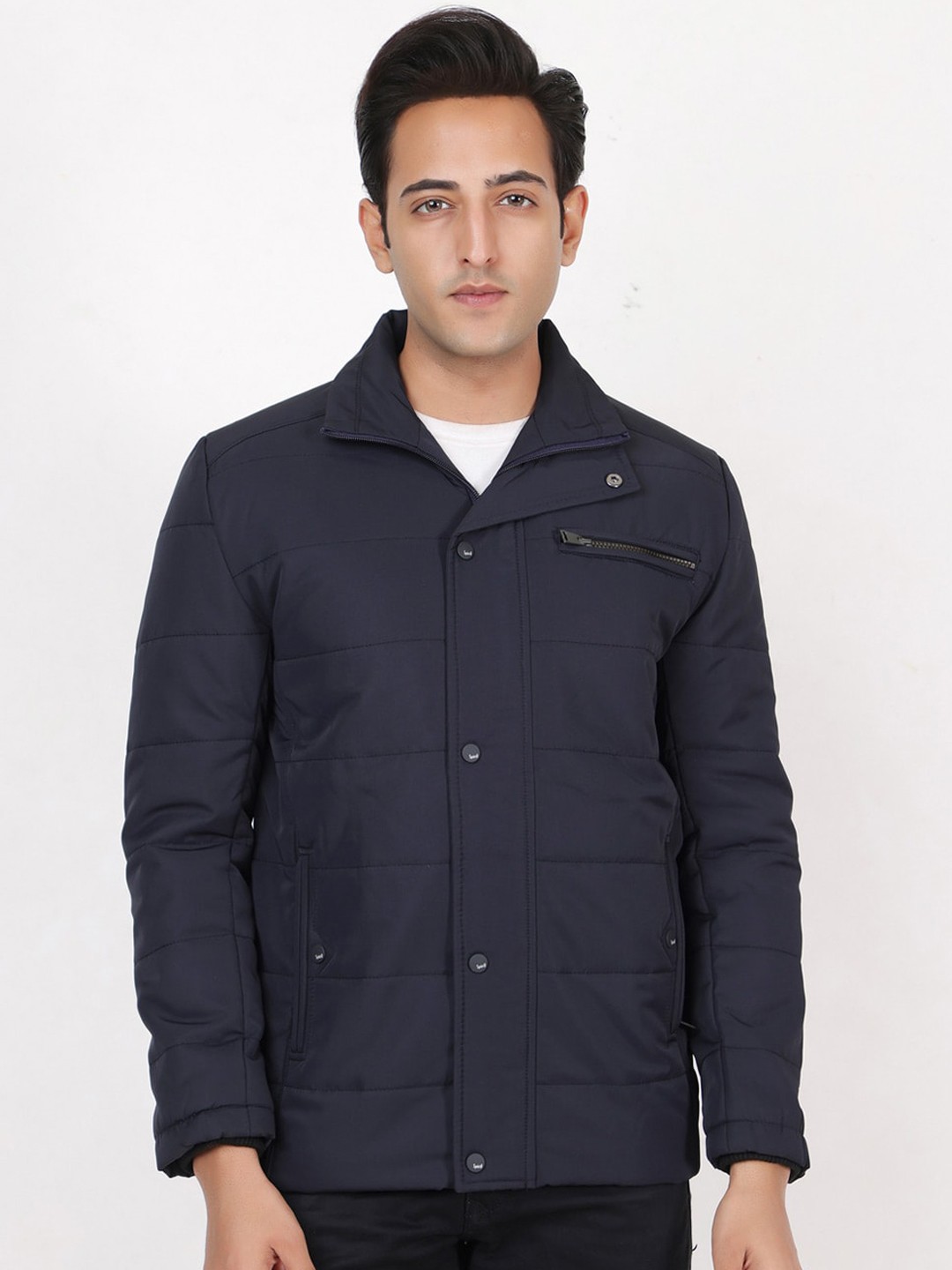 

Spirit Spread Collar Lightweight Padded Jacket, Navy blue