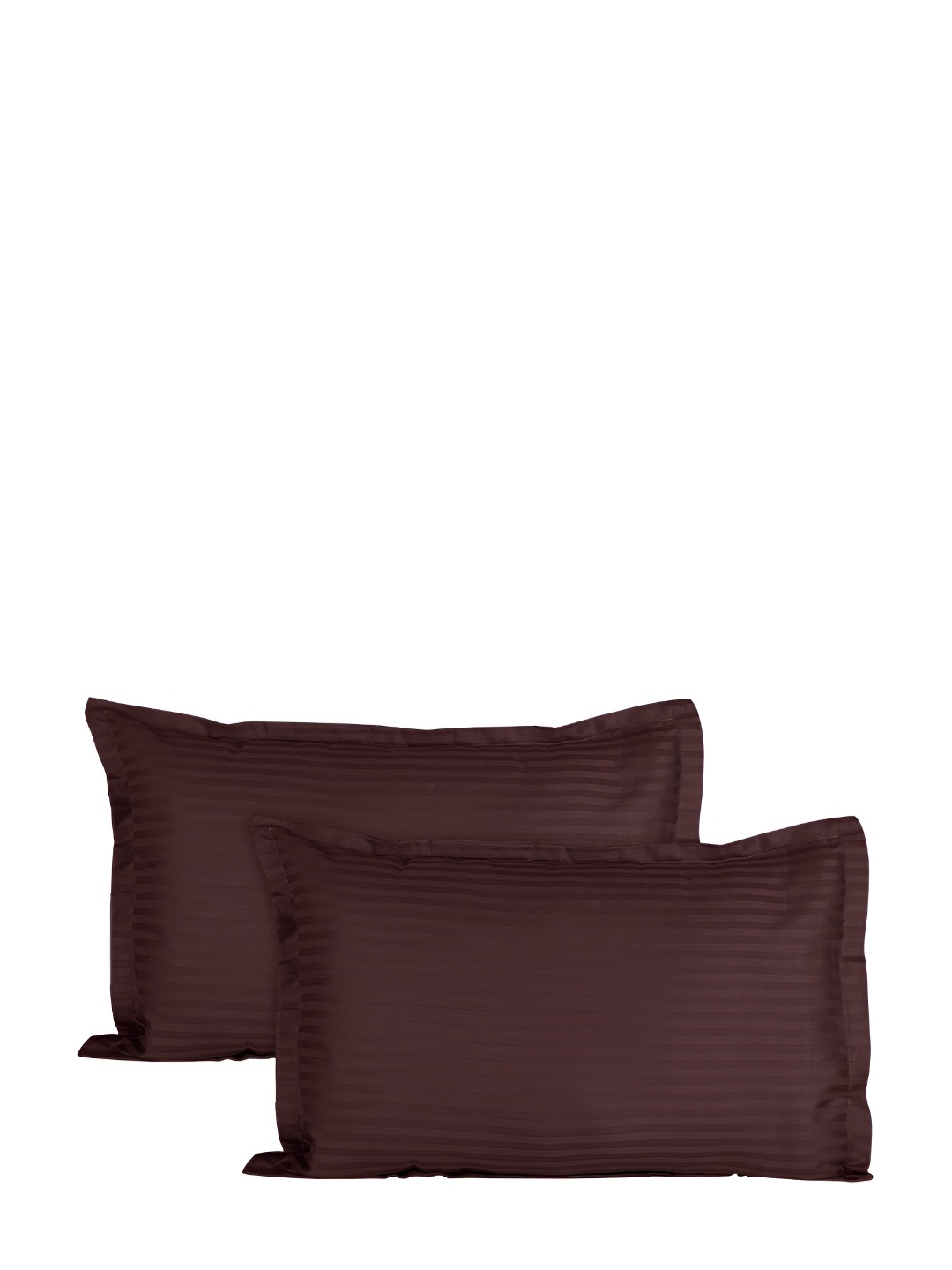 

Jinaya's Brown 2 Pieces Striped Pure Cotton Rectangle Pillow Covers