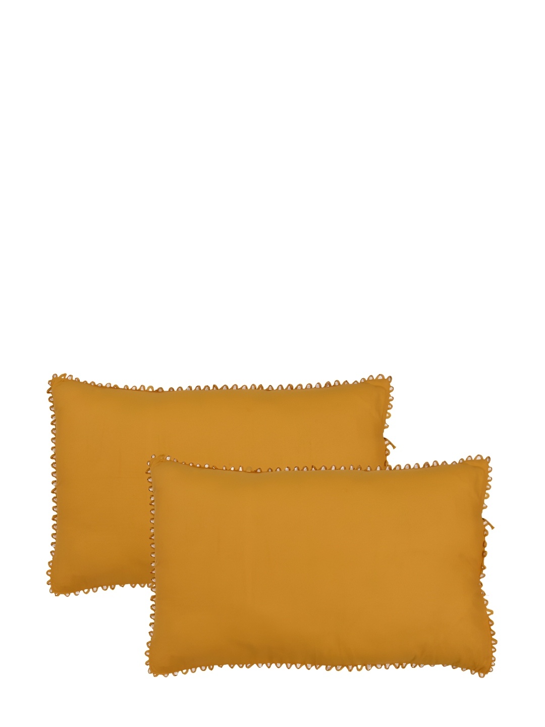 

Jinaya's Yellow 2 Pieces Pure Cotton Rectangle Pillow Covers