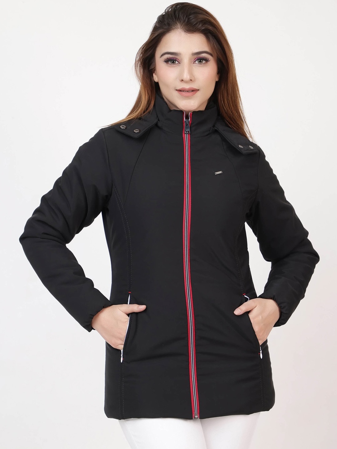 

Spirit Lightweight Hooded Bomber Jacket, Black