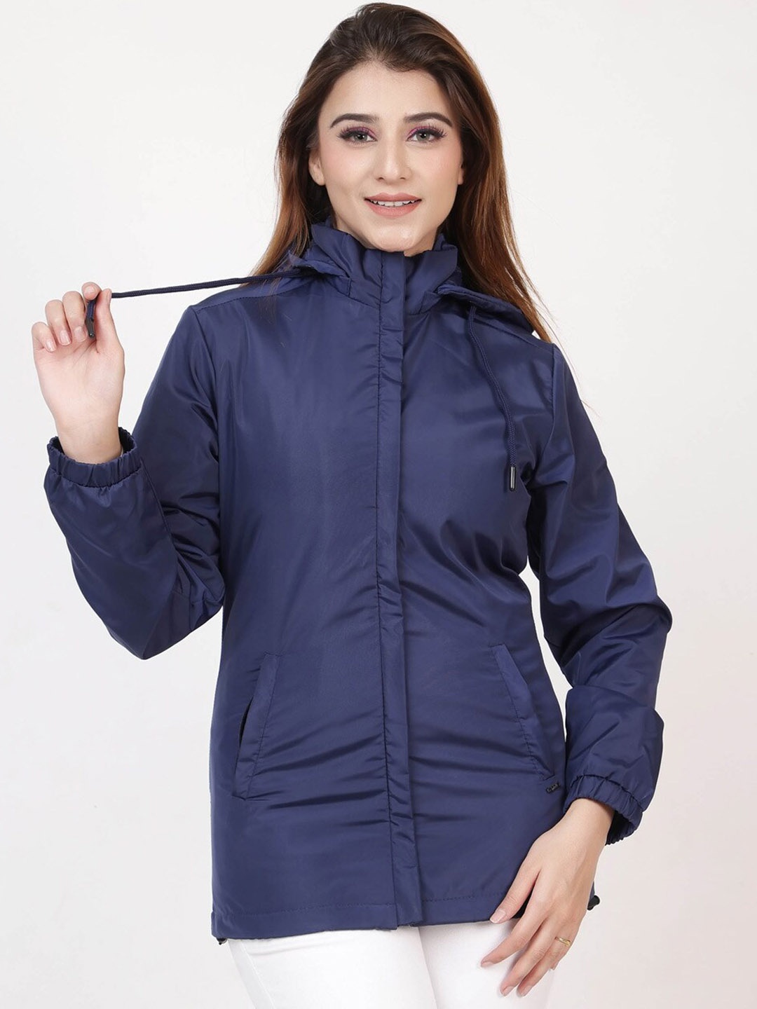 

Spirit Lightweight Hooded Bomber Jacket, Navy blue