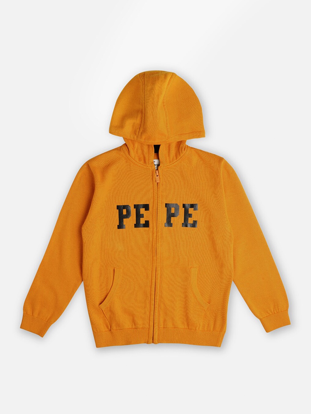 

Pepe Jeans Boys Printed Hooded Pure Cotton Lightweight Sweaters, Yellow