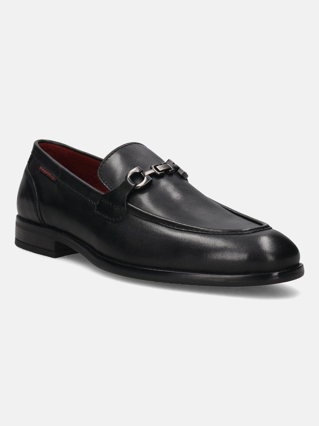 

Bugatti Kirck Men Horse Bit Leather Loafers, Black